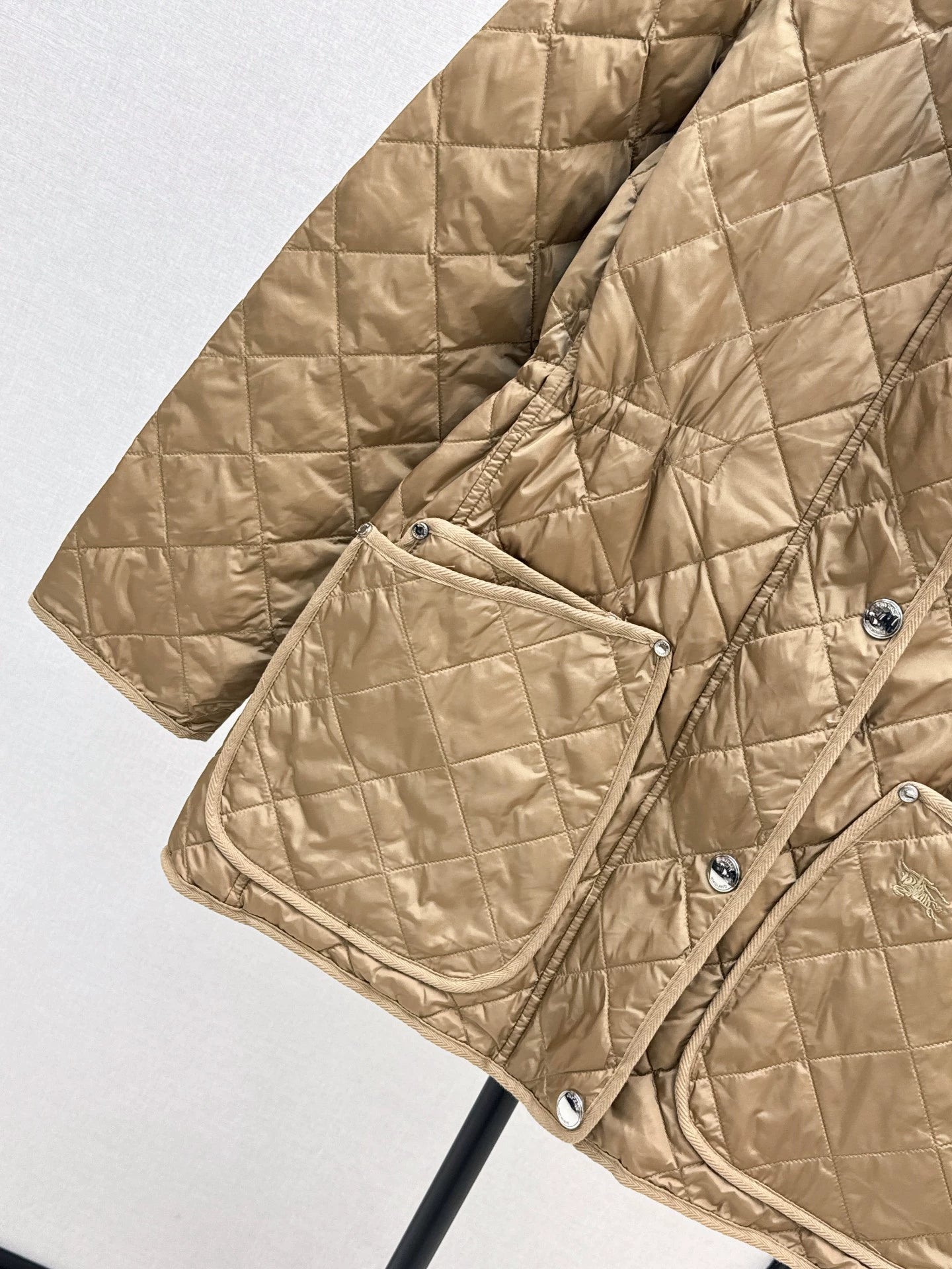 BRU 25 New Diamond Quilted Hooded Down Jacket Mid-Length Jacket