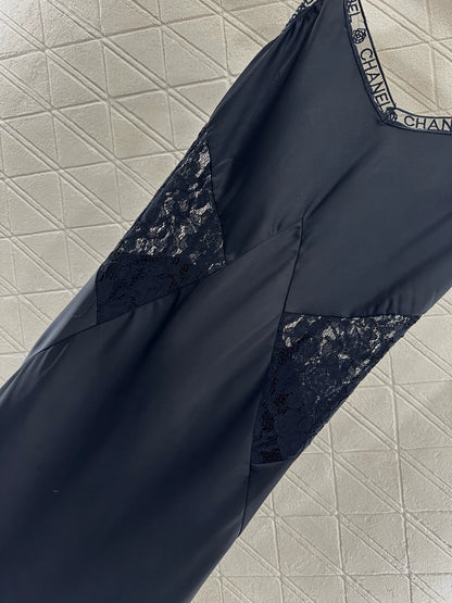 C 25 Lace hollow suspender dress