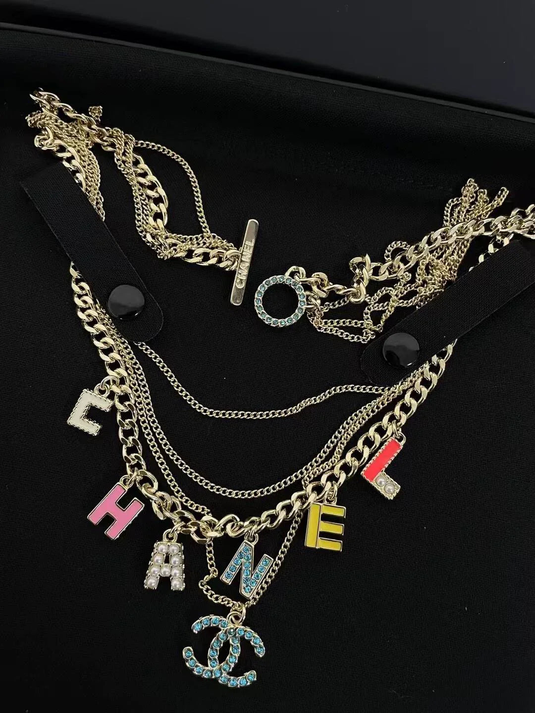 25 Summer New Multi-layer Chain Letter Necklace