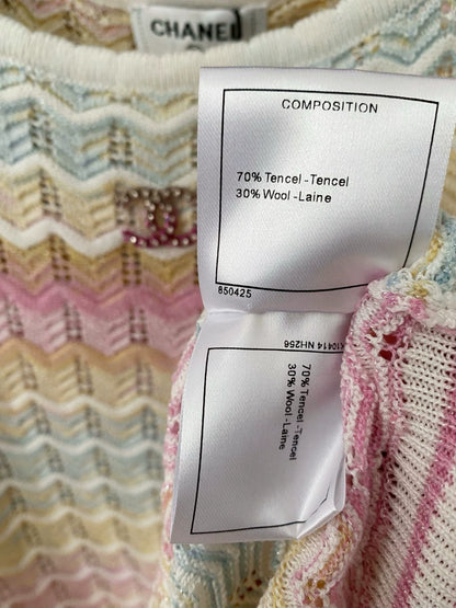 c 2025 New Clashing Stripe Knit Vest Dress