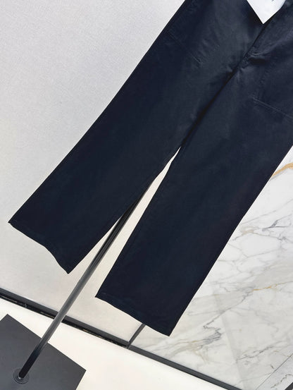 D 25Ss Early Fall New Elastic Waist Straight-Leg Pants