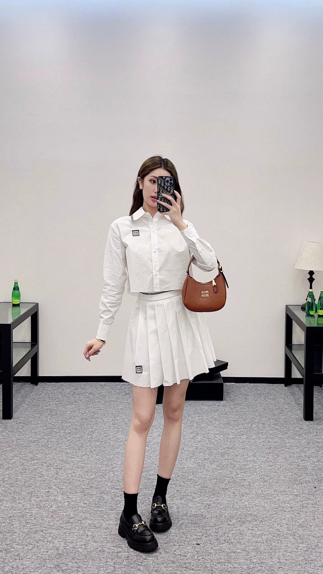 2025 Early Autumn New Arrival Short Shirt Pleated Short Skirt Suit