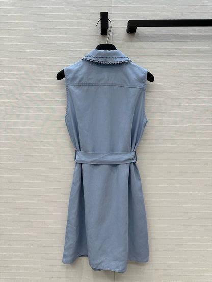 m 25 Early spring girly style doll neck sleeveless dress
