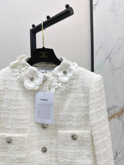 C 25 3D flower decoration short jacket