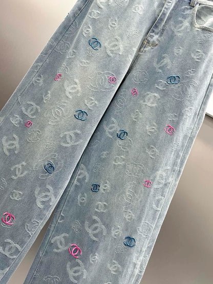 C 25 Summer new design jacquard jeans