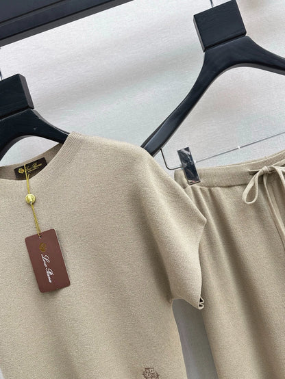 Lor 25 Frühling/Sommer Neuer High-End-Strickanzug im minimalistischen Stil 