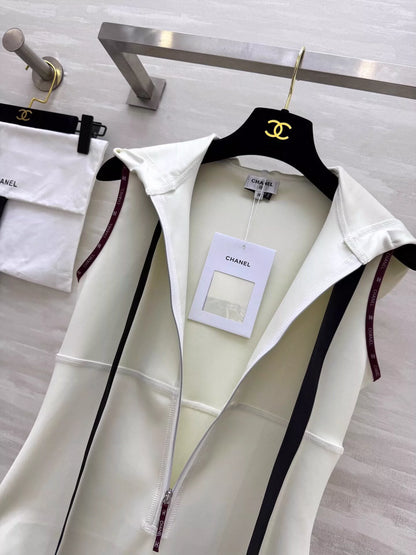 C 25 New Hooded Zipper One-piece Tankini Swimsuit
