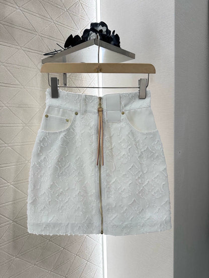 L 25 Summer New Denim Vest Skirt Set