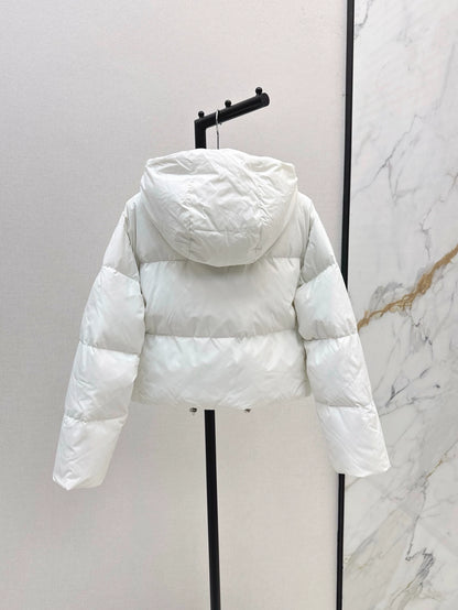 P 25 Bread Short Hooded Down Jacket