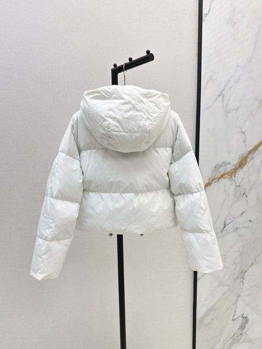 P 25 Bread Short Hooded Down Jacket