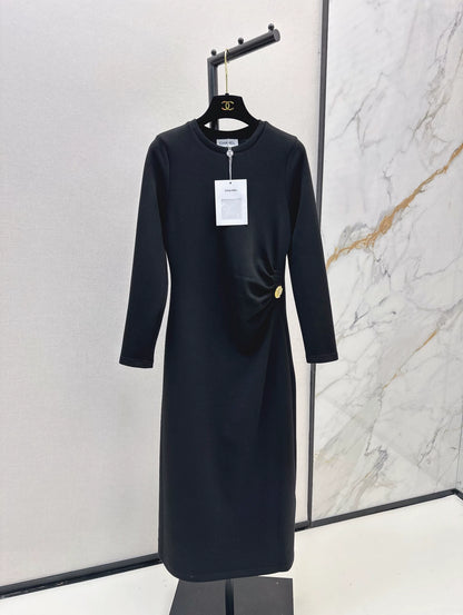 LOR 25fw Long waist-cinching dress