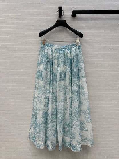 D 25 New Jungle Animal Print Pleated Half Skirt