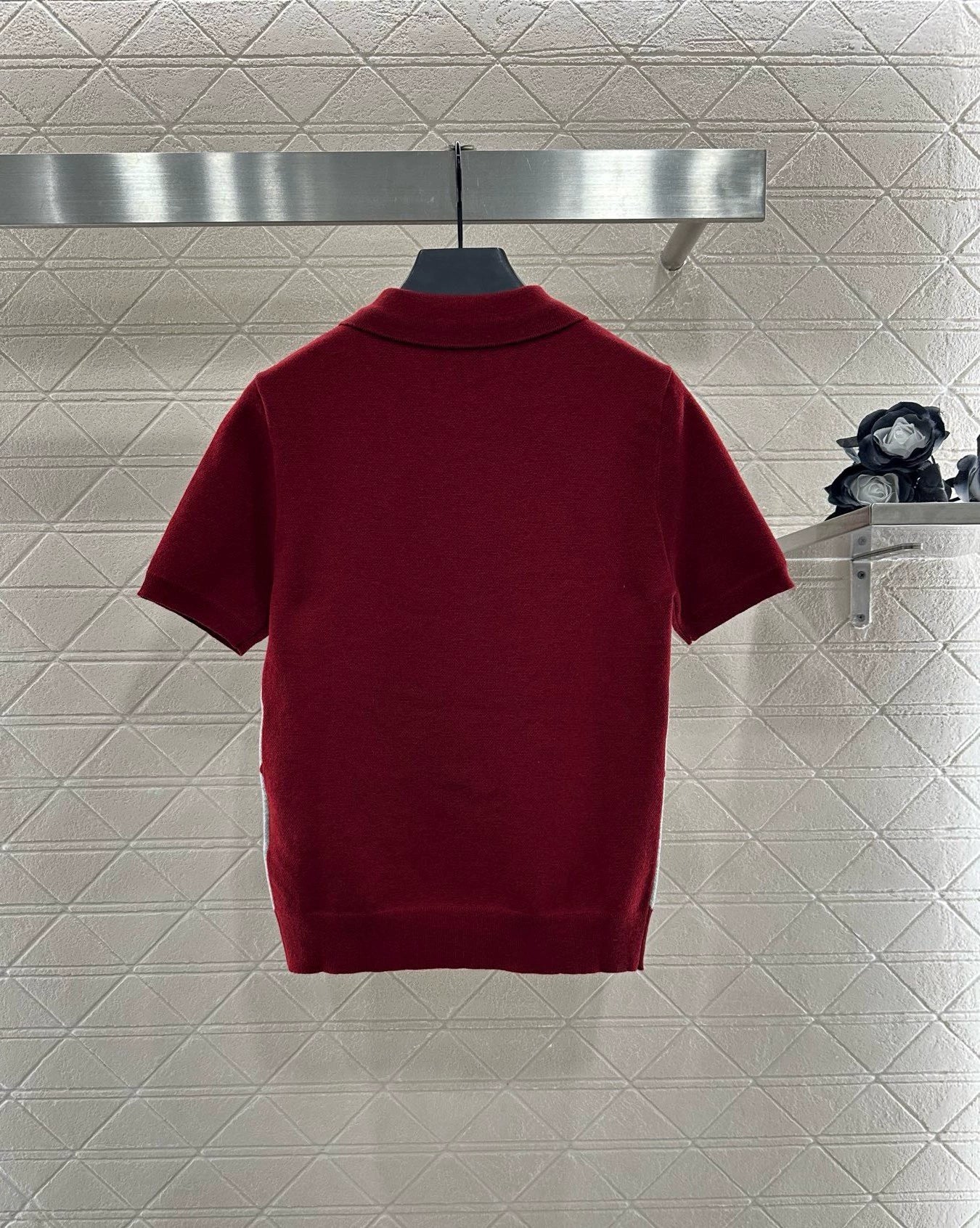 M 25 Diamond check polo short-sleeve.