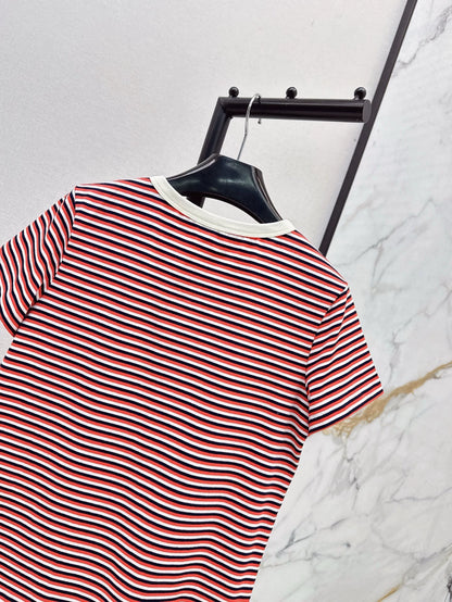 Ce 25 Spring/Summer Latest Striped Short Sleeve T-Shirt