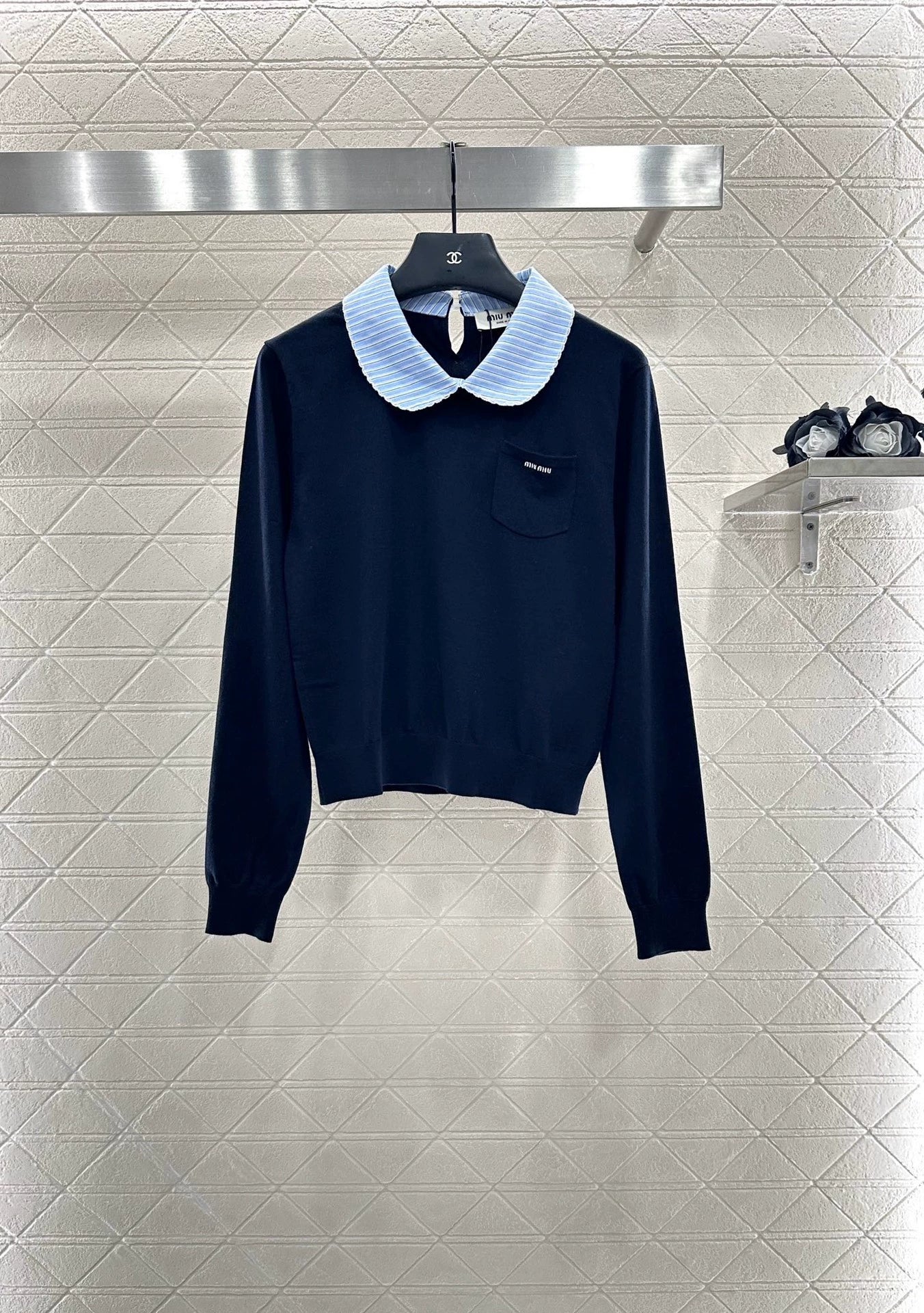 M 25 Spliced knitted long sleeves