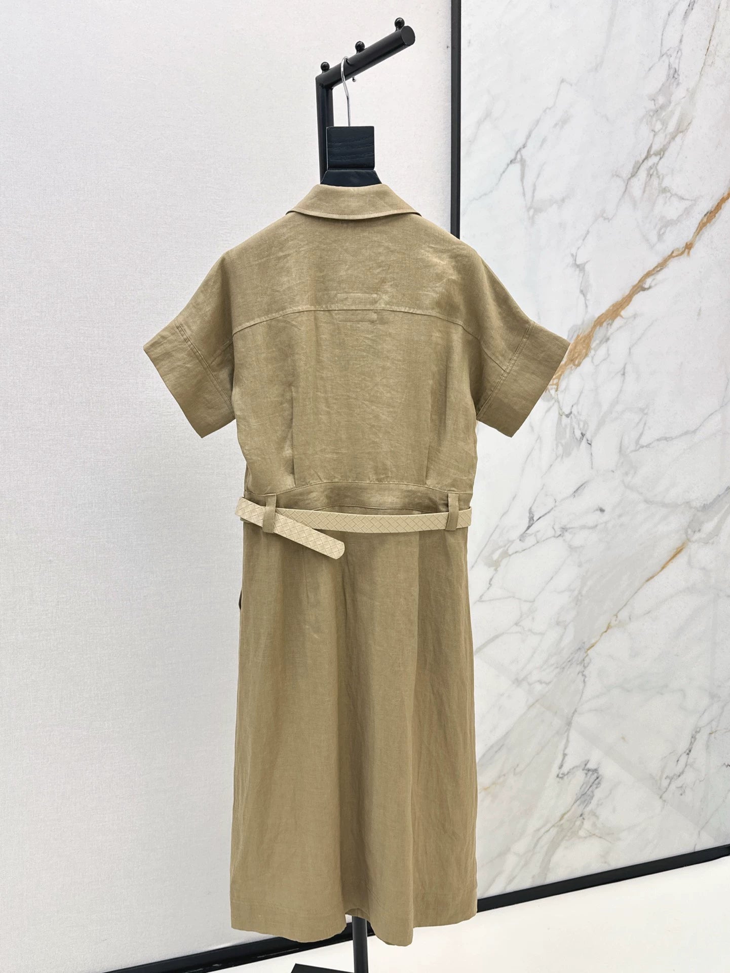 Lor  25 Spring/Summer New Short Sleeve Long Pressure Pleat Dresses