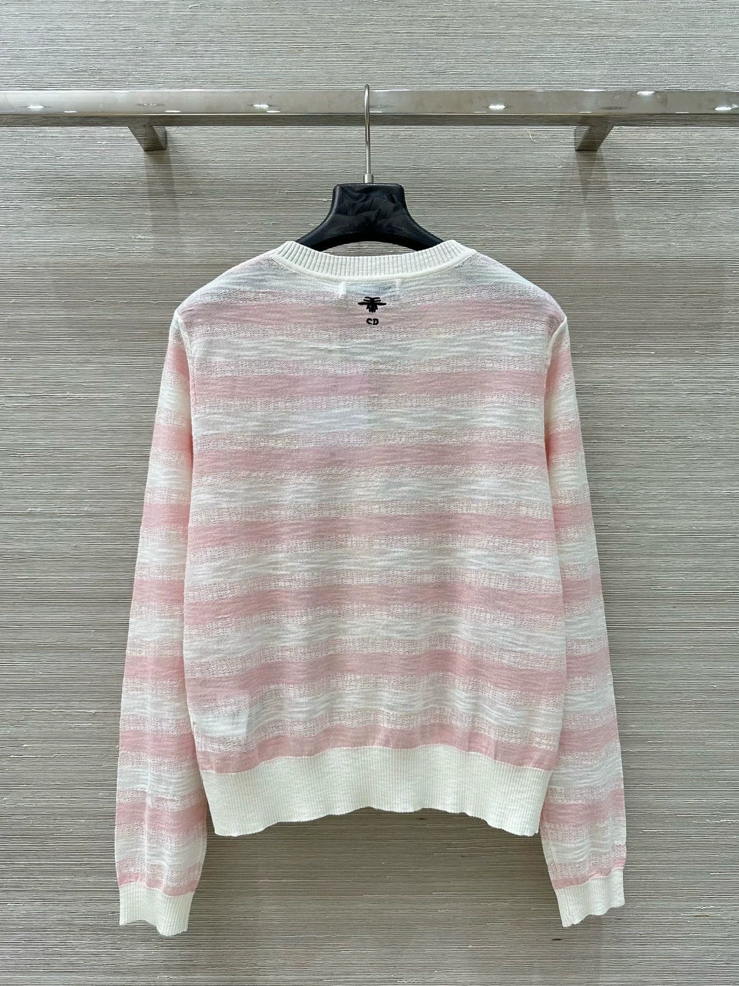 D 25 Spring/Summer Resort Collection Dopamine Colorway Premium Gradient Stripe Yarn Knit Small Cardigan