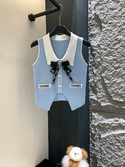 C 25 Bow Tie Knit Vest