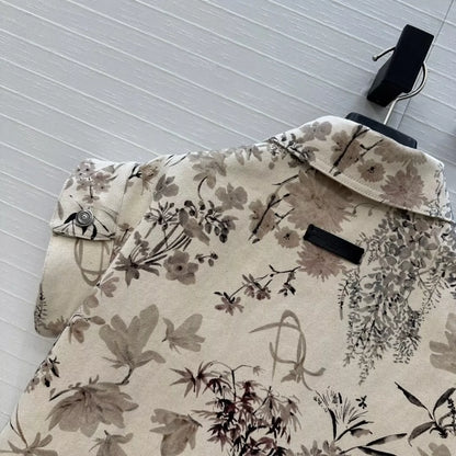 D 25 New Fresh and elegant ink print denim vest