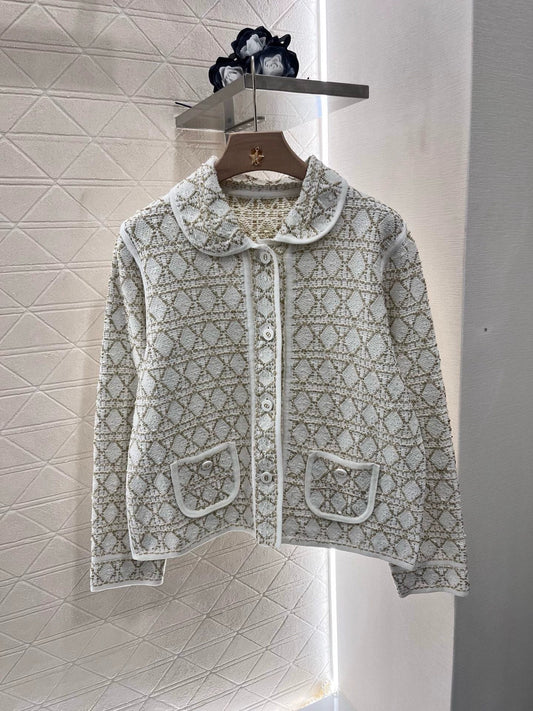 D 25 Lapel knitted cardigan
