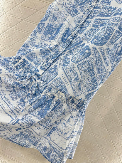 D 25 Paris Arc de Triomphe map print sleeveless dress