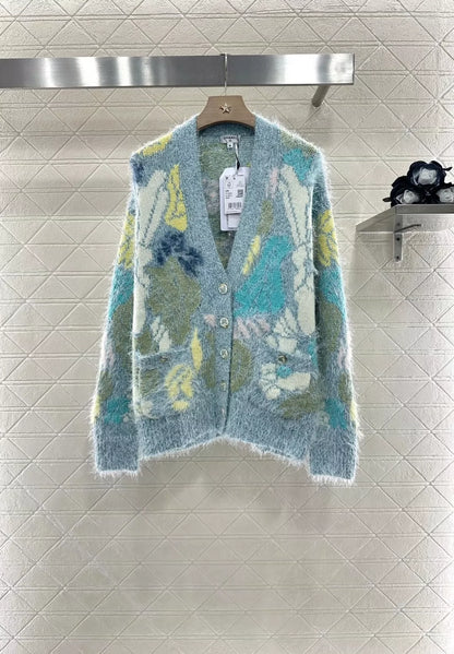 C 25 Mohair cardigan and skirt set