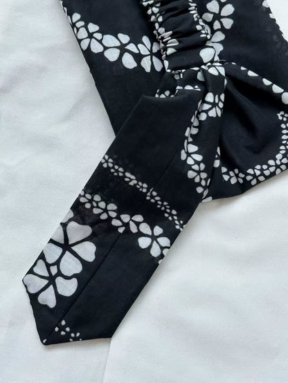 C 25 Camellia Print Tulle Headband