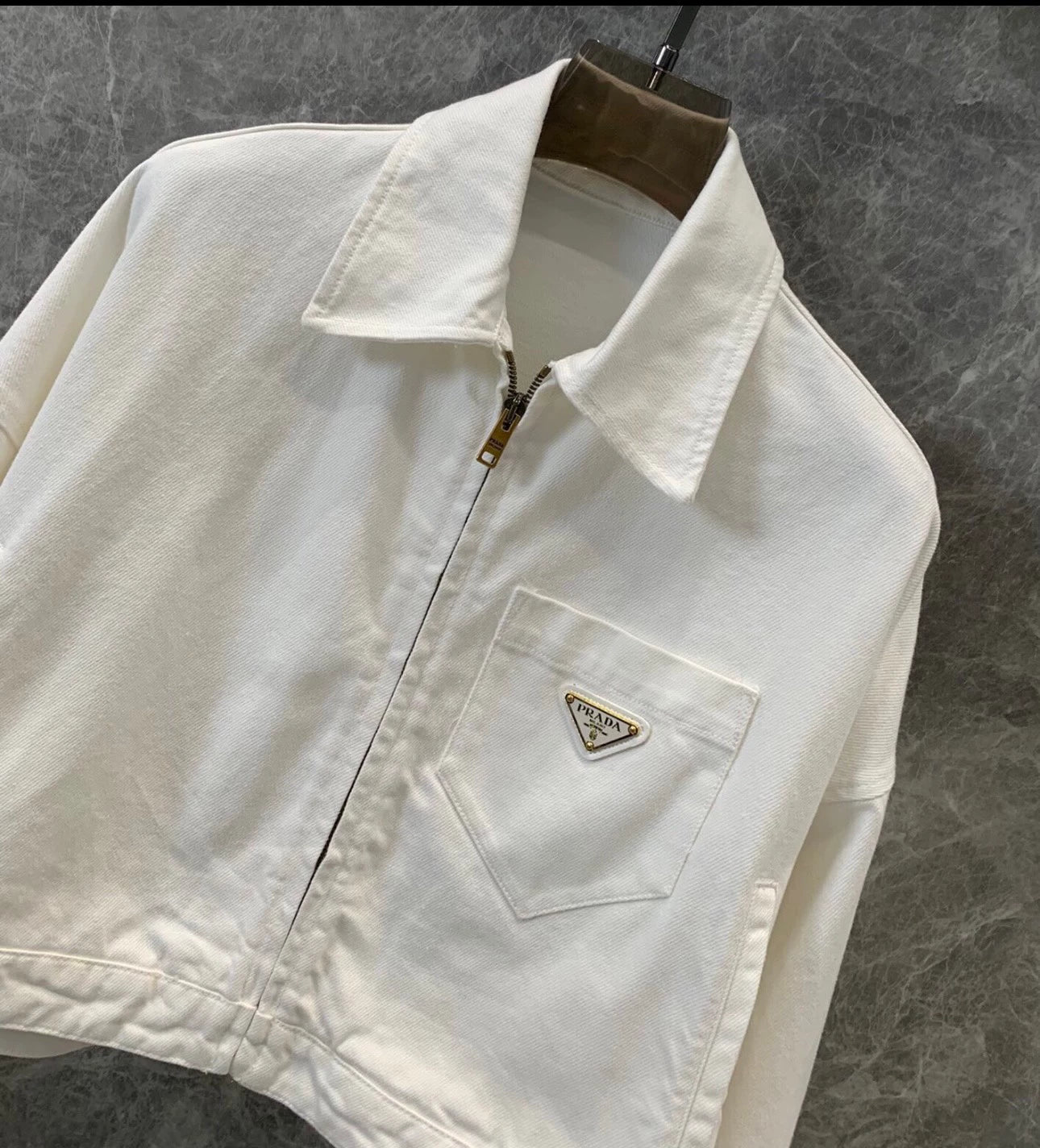 P 25 NEW White denim jacket