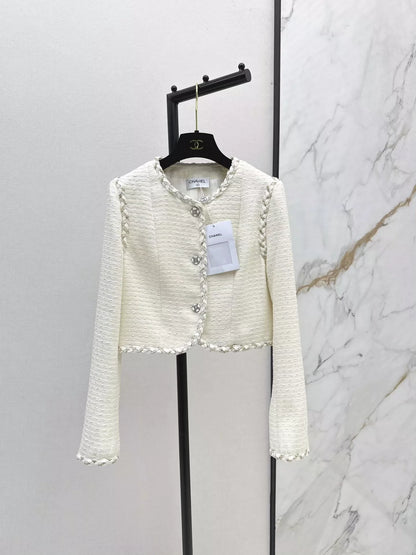 C 25 Braided trim short coat(PINK/WHITE)