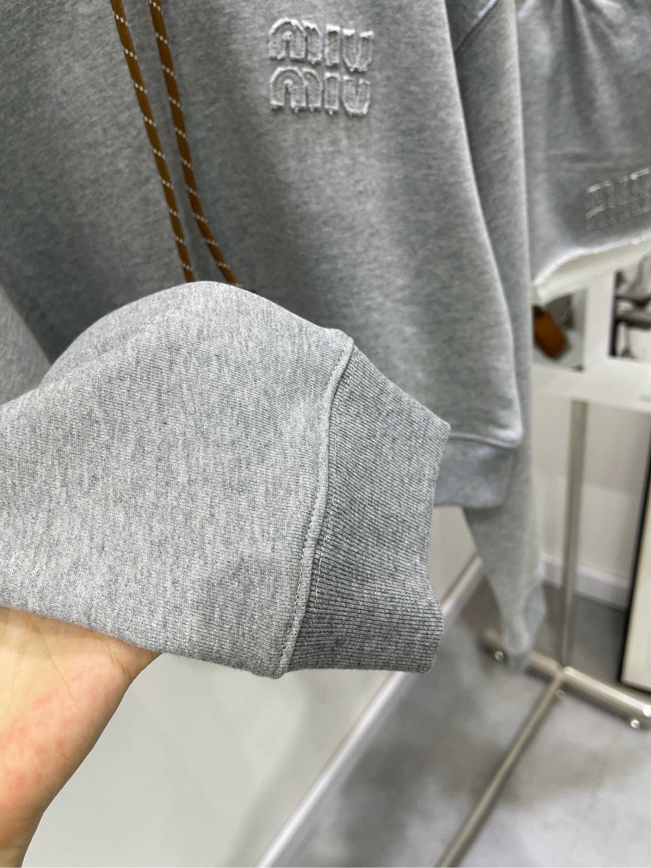 M 24 Grey hooded sweatshirt