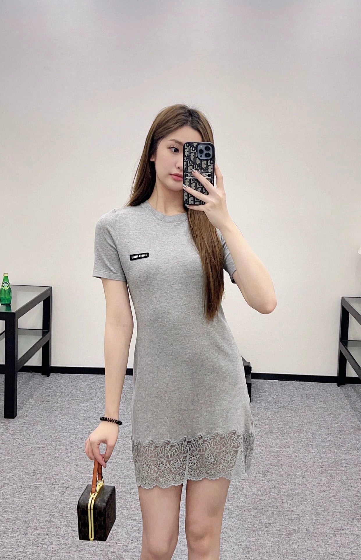 M 25 Lace Lace Short Sleeve Dress