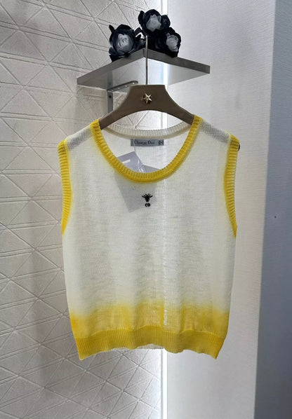 D 25 Summer New Crew neck gradient knit undershirt