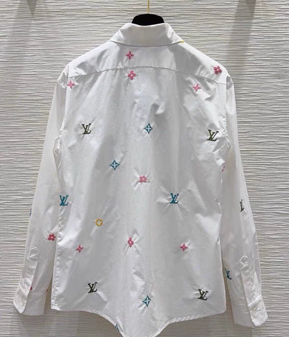 25 Summer New White Embroidered Shirt Jacket