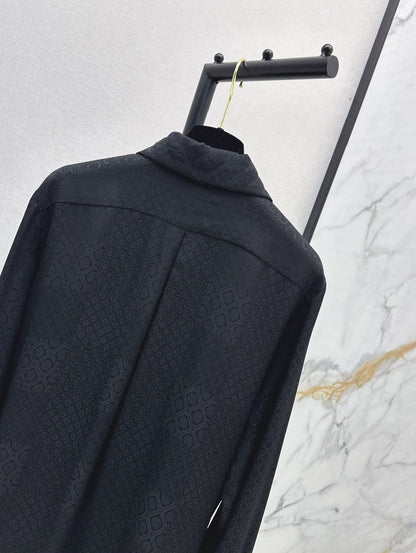 C 25 New Early Fall Jacquard Diamond-Quilted Pocket Shirt