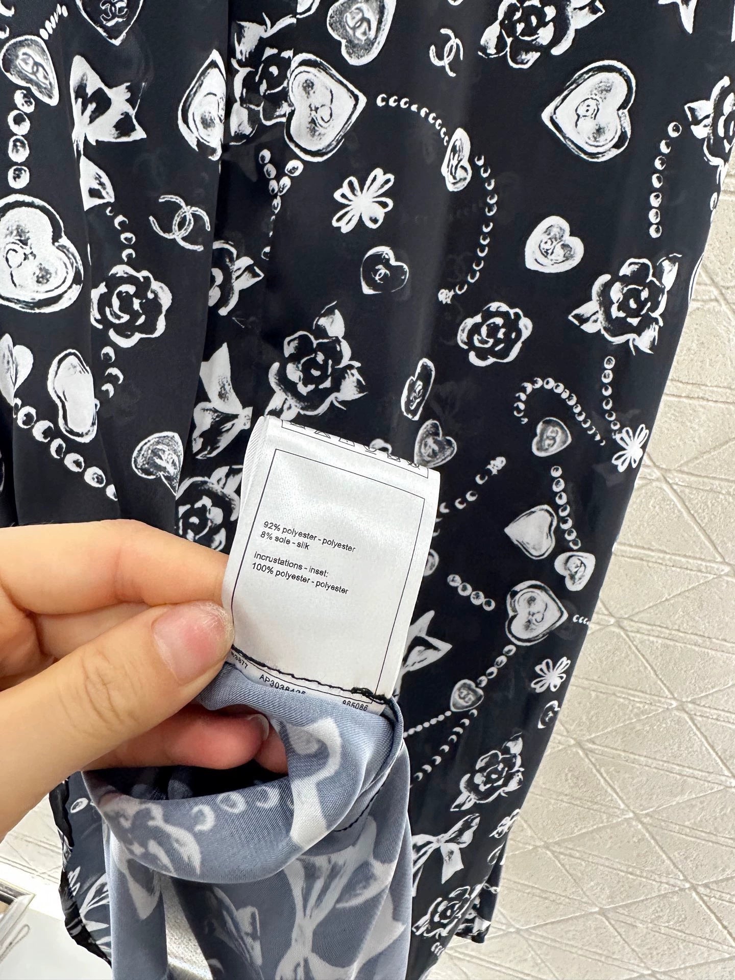 C 25 Reactive Print Lace Dress