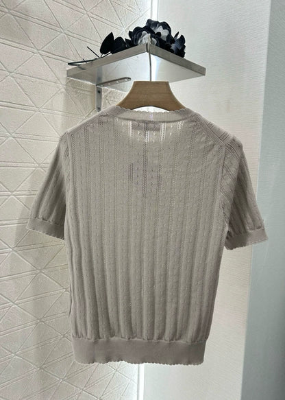 M 25 Monogrammed Knit Short Sleeve Top