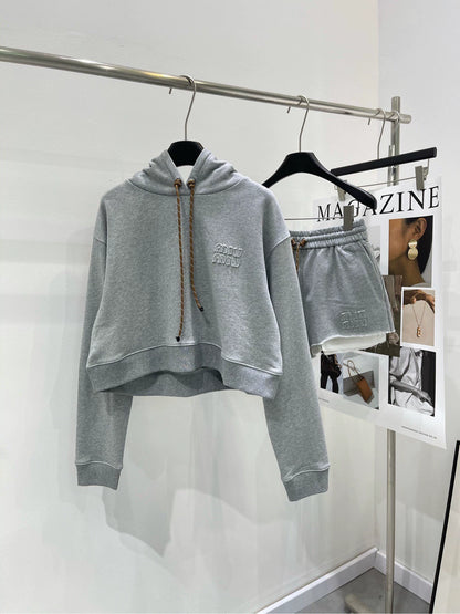 M 24 Grey hooded sweatshirt