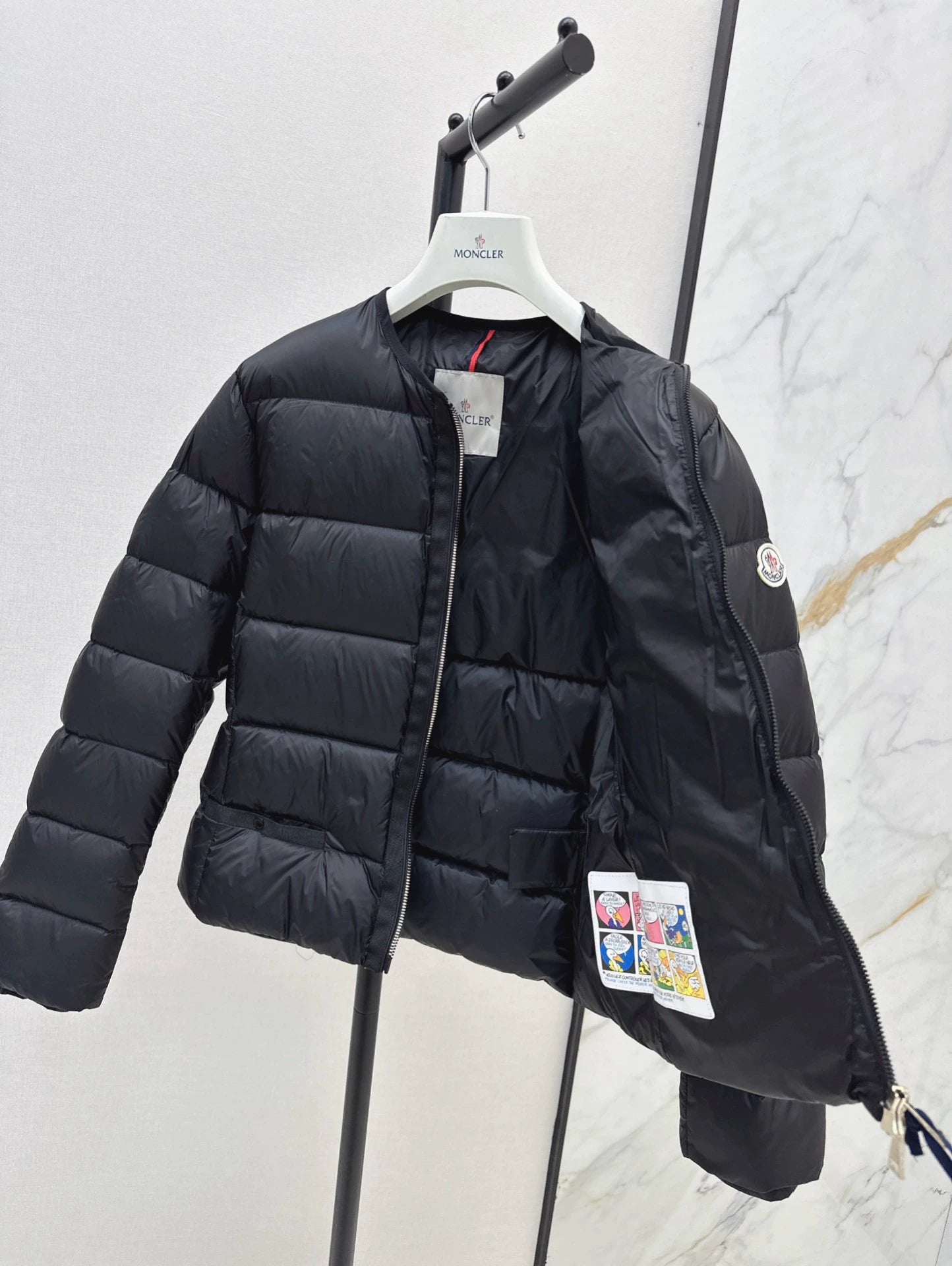 MON 25fw Simple round neck down jacket(BLACK/PINK/BROWN)