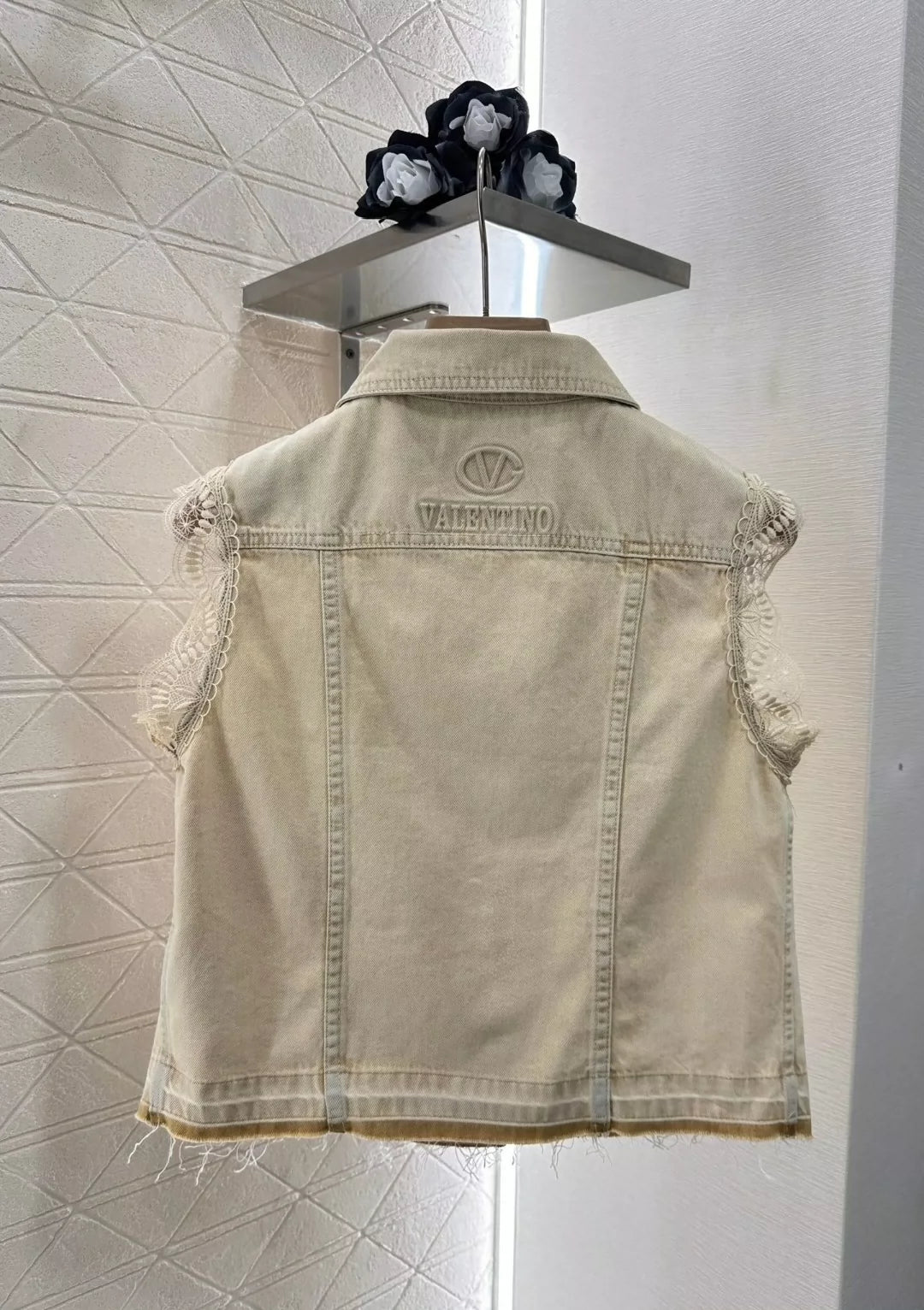 Ensemble gilet et jupe en dentelle style cowboy V 25 