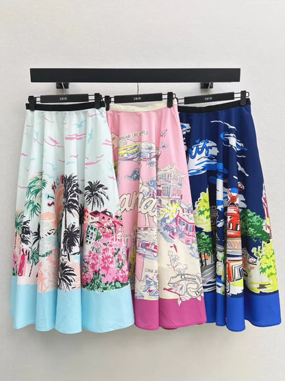 D 2025 new product Printed skirt