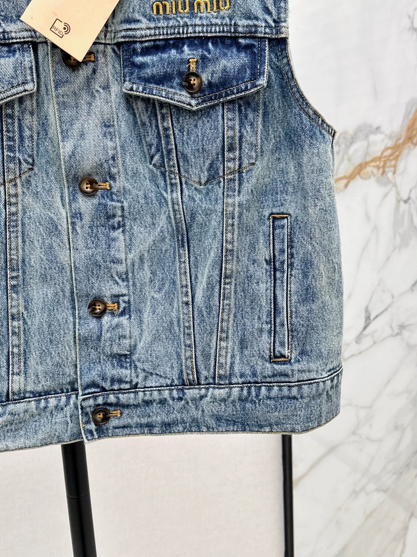 M 25fw Vintage denim vest