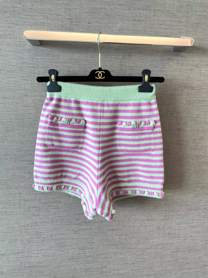 C 25 Pink Striped Shorts