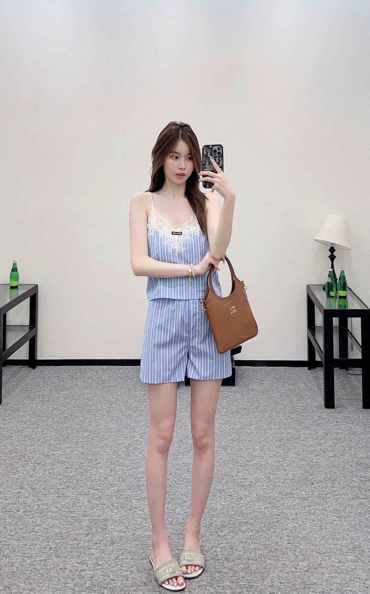 M 25 Lace suspender shorts set