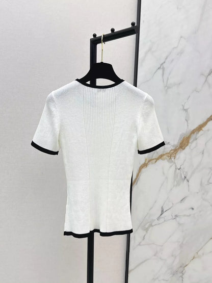 C 25 Spring/Summer New Short Sleeve Knit Cardigan