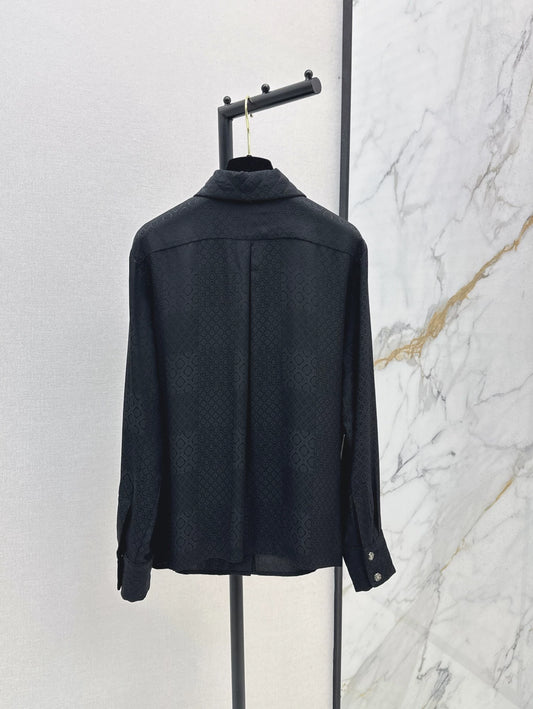 C 25 New Early Fall Jacquard Diamond-Quilted Pocket Shirt