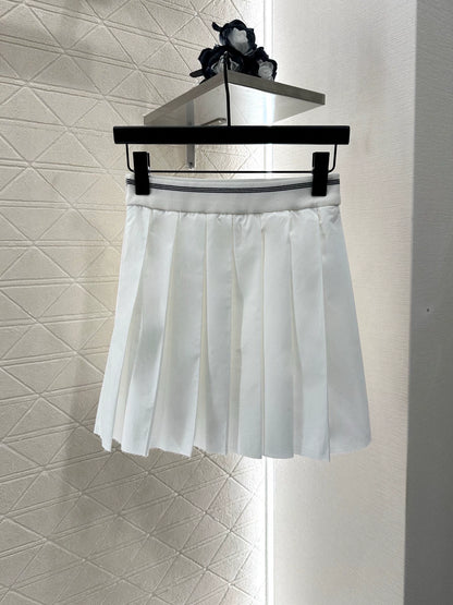 2025 Early Autumn New Arrival Short Shirt Pleated Short Skirt Suit