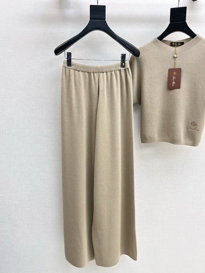Lor 25 Frühling/Sommer Neuer High-End-Strickanzug im minimalistischen Stil 