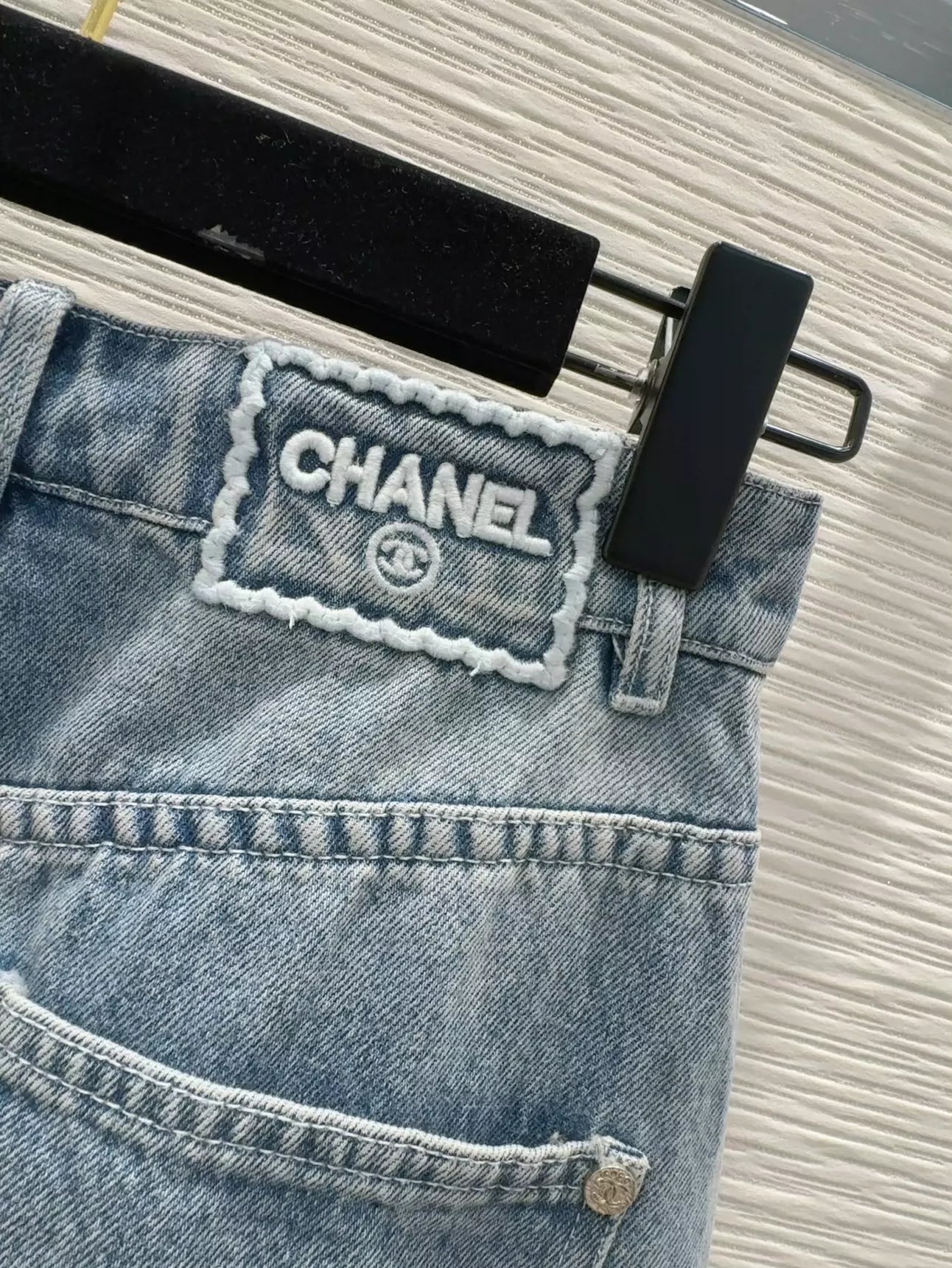 C 25 New Embroidered Mid-Length Denim Half Skirt