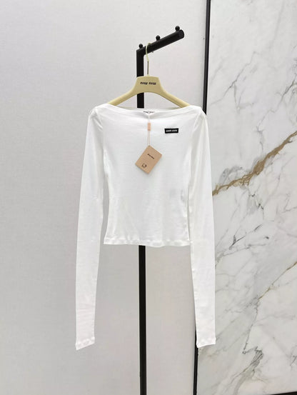 M 25 Early Autumn New Style One-shoulder Ultra-thin See-through Bottoming Shirt