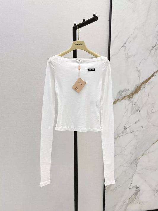 M 25 Early Autumn New Style One-shoulder Ultra-thin See-through Bottoming Shirt